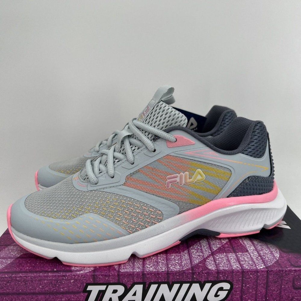 FILA Women's Memory Trexler 3 Running Shoes sz 10 Gray/Pink/Blue 5RM01888-414